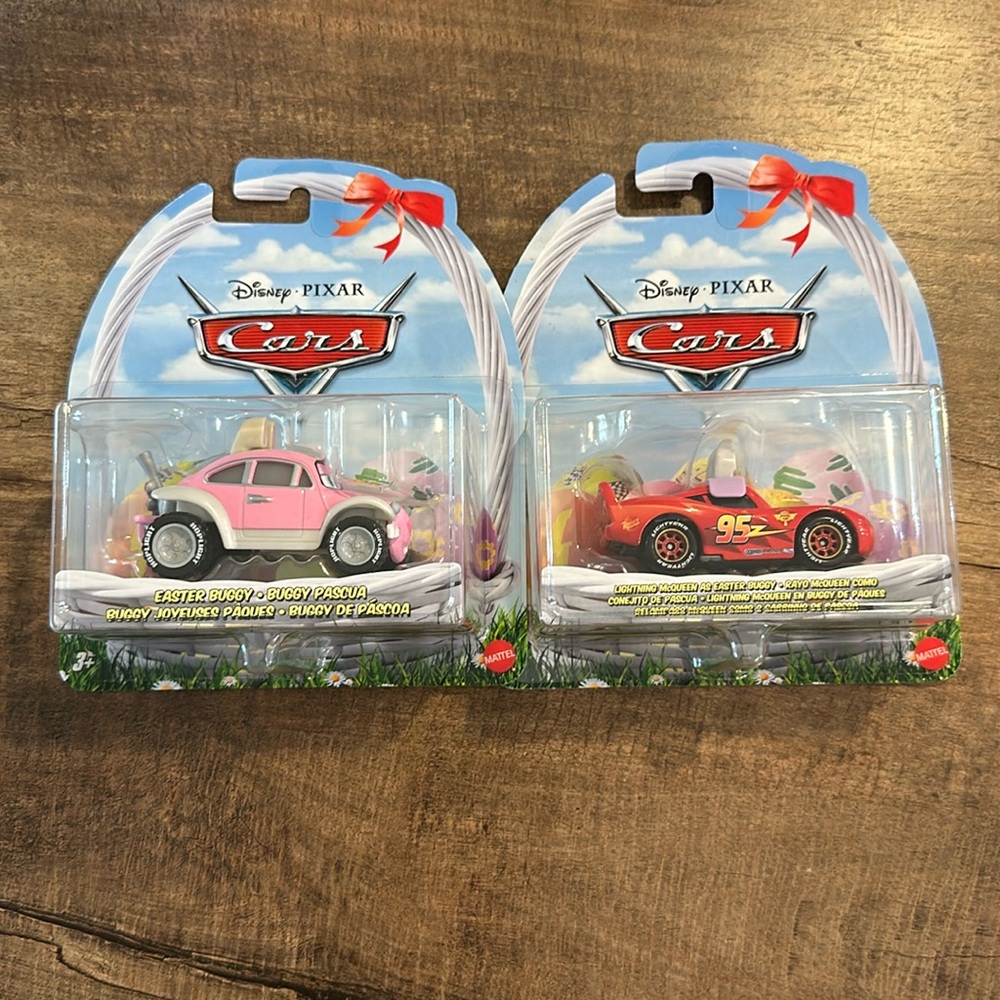 Pixar Cars Lightning McQueen Easter Buggy and Easter Buggy